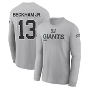 Men's Odell Beckham Jr. New York Giants Gray 2024 Salute to Service Long Sleeve T-Shirt