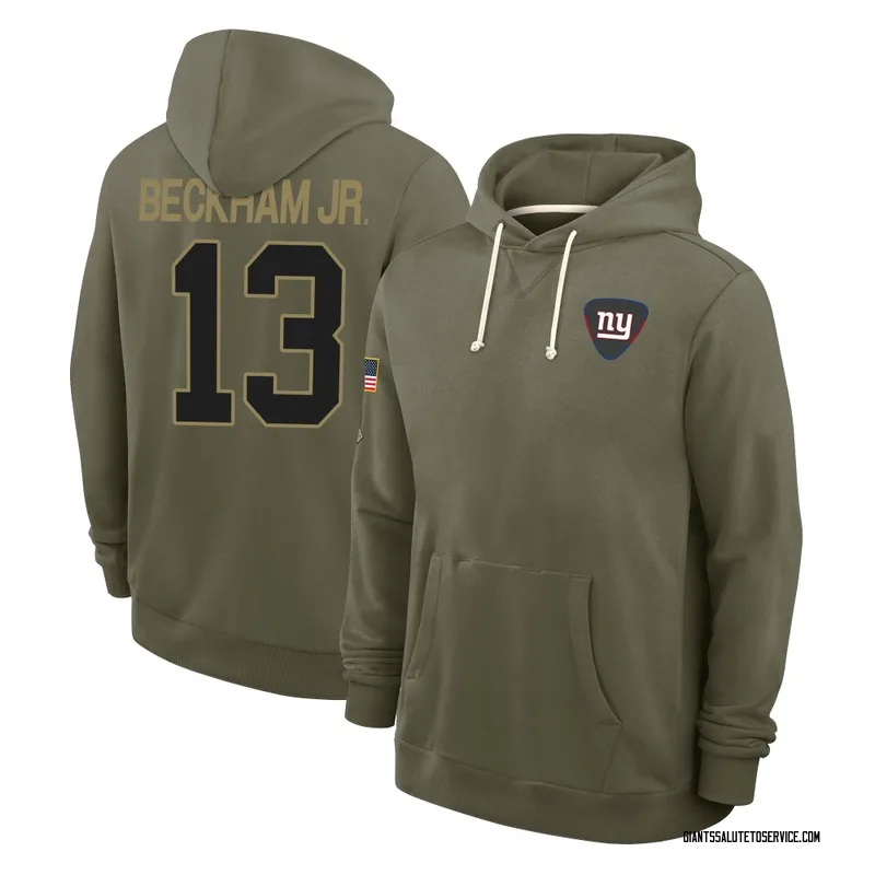 Men's Odell Beckham Jr. New York Giants Olive 2025 Salute to Service Hoodie