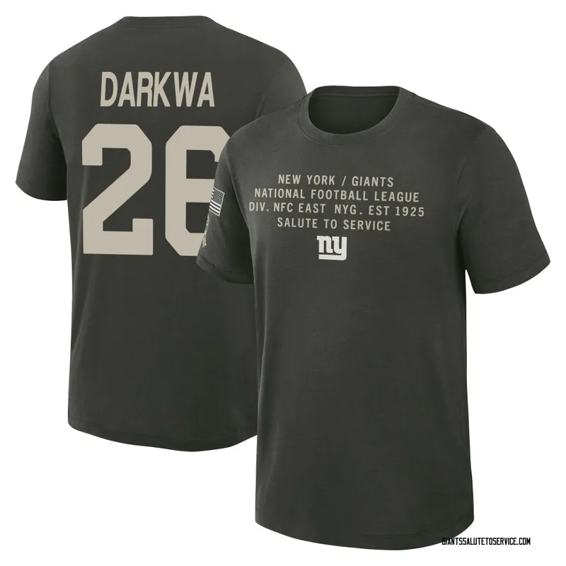 Men's Orleans Darkwa New York Giants Green Dark/ 2025 Salute to Service Sideline Slub T-Shirt
