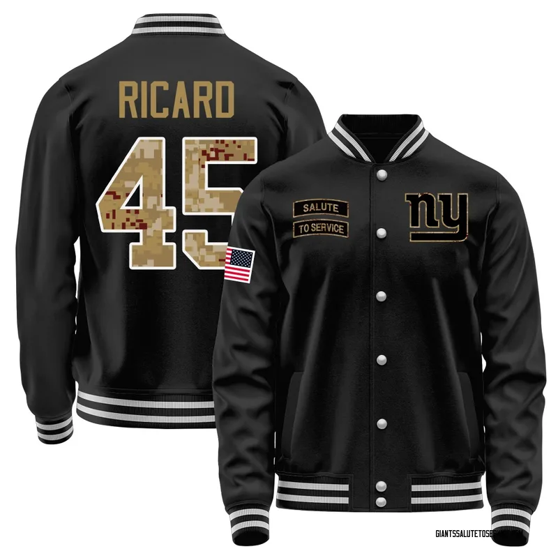 Men's Patrick Ricard New York Giants Black Salute to Service Sideline Performance Jacket