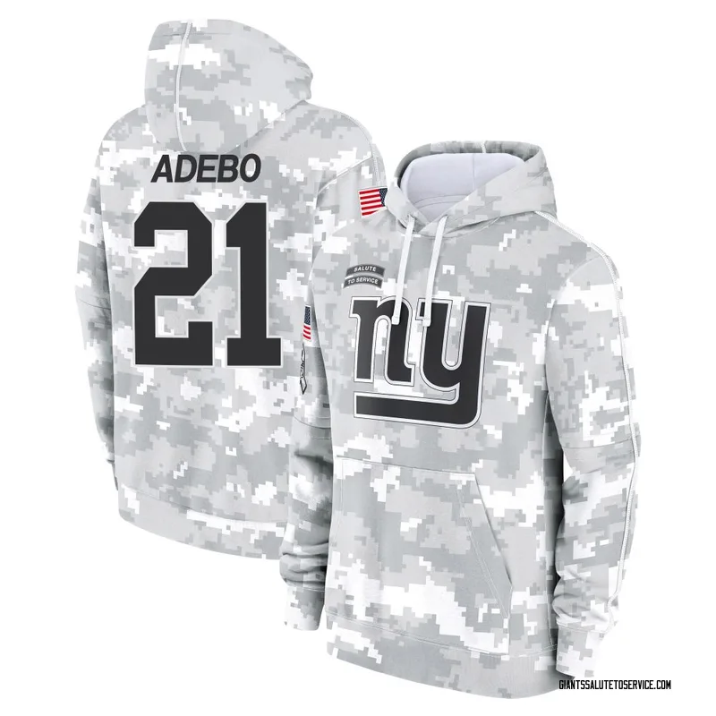 Men's Paulson Adebo New York Giants Camo Arctic 2024 Salute to Service Club Fleece Pullover Hoodie