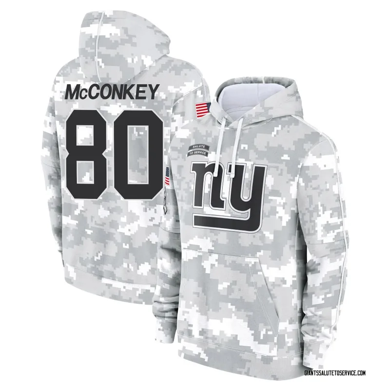 Men's Phil McConkey New York Giants Camo Arctic 2024 Salute to Service Club Fleece Pullover Hoodie