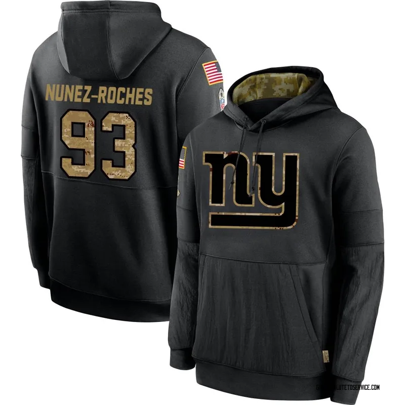 Men's Rakeem Nunez-Roches New York Giants Black 2020 Salute to Service Sideline Performance Pullover Hoodie