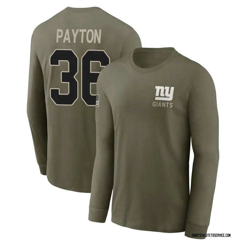 Men's Rico Payton New York Giants Olive 2025 Salute to Service Sideline Long Sleeve T-Shirt