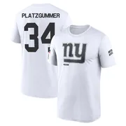 Men's Sandro Platzgummer New York Giants Legend White 2024 Salute to Service Performance T-Shirt