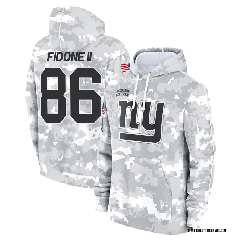 Men's Thomas Fidone II New York Giants Camo Arctic 2024 Salute to Service Club Fleece Pullover Hoodie
