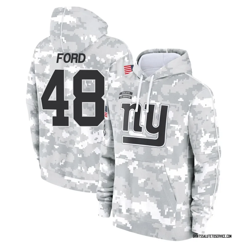 Men's Trace Ford New York Giants Camo Arctic 2024 Salute to Service Club Fleece Pullover Hoodie