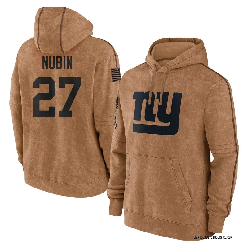 Men's Tyler Nubin New York Giants Brown 2023 Salute To Service Club Pullover Hoodie