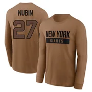 Men's Tyler Nubin New York Giants Brown 2023 Salute To Service Long Sleeve T-Shirt