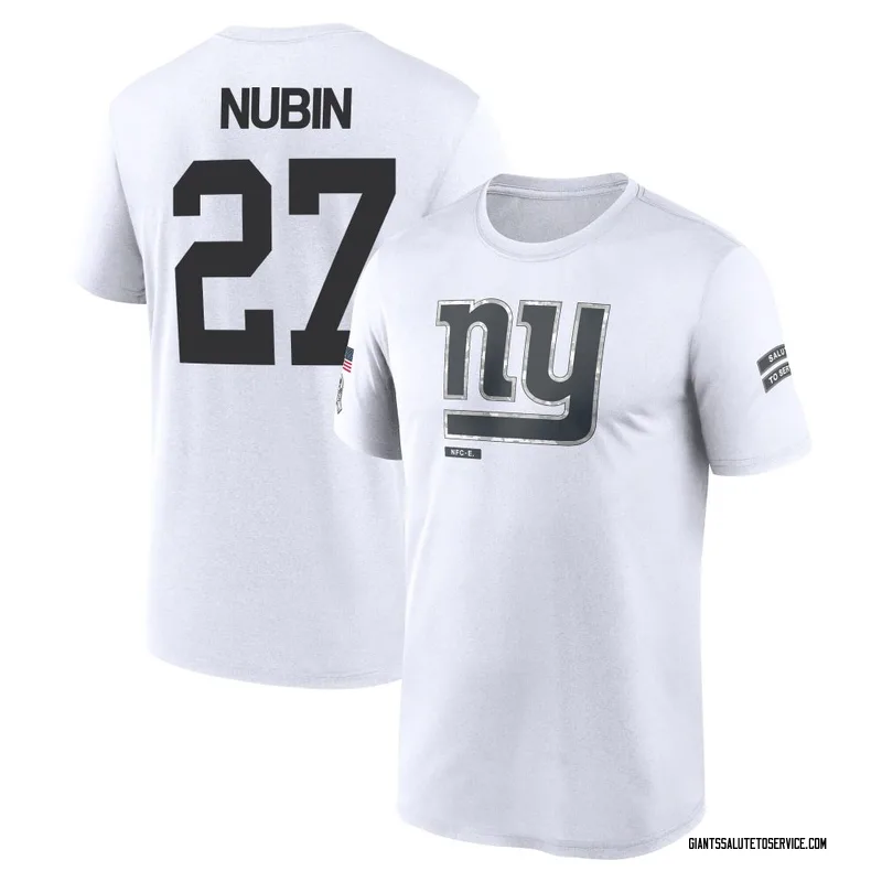 Men's Tyler Nubin New York Giants Legend White 2024 Salute to Service Performance T-Shirt