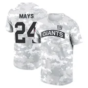 Men's Willie Mays New York Giants Camo Arctic 2024 Salute to Service Performance T-Shirt