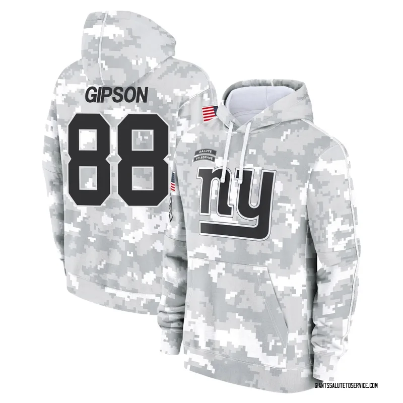 Men's Xavier Gipson New York Giants Camo Arctic 2024 Salute to Service Club Fleece Pullover Hoodie