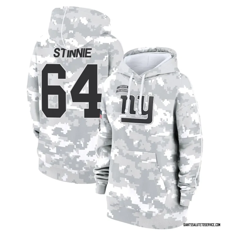 Women's Aaron Stinnie New York Giants Camo Arctic 2024 Salute to Service Club Fleece Pullover Hoodie