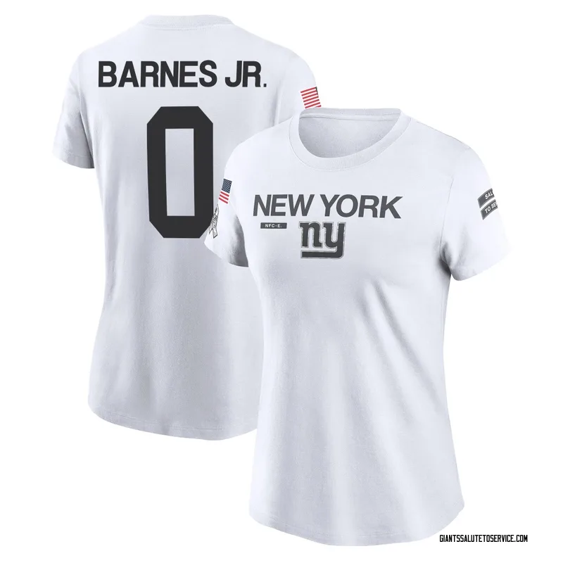 Women's Anquin Barnes Jr. New York Giants Legend White 2024 Salute to Service Performance T-Shirt