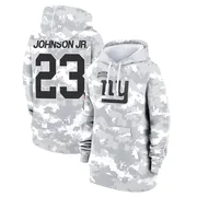 Women's Anthony Johnson Jr. New York Giants Camo Arctic 2024 Salute to Service Club Fleece Pullover Hoodie