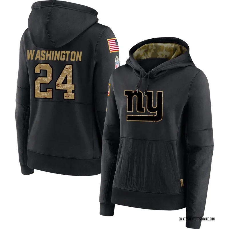 Women's Ar'Darius Washington New York Giants Black 2020 Salute to Service Sideline Performance Pullover Hoodie