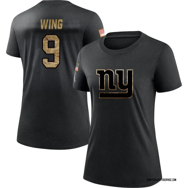 Women's Brad Wing New York Giants Black 2020 Salute To Service Performance T-Shirt