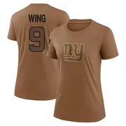 Women's Brad Wing New York Giants Legend Brown 2023 Salute To Service Performance T-Shirt