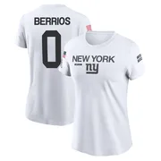 Women's Braxton Berrios New York Giants Legend White 2024 Salute to Service Performance T-Shirt