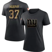 Women's Caleb Murphy New York Giants Black 2020 Salute To Service Performance T-Shirt
