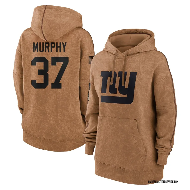 Women's Caleb Murphy New York Giants Brown 2023 Salute To Service Pullover Hoodie