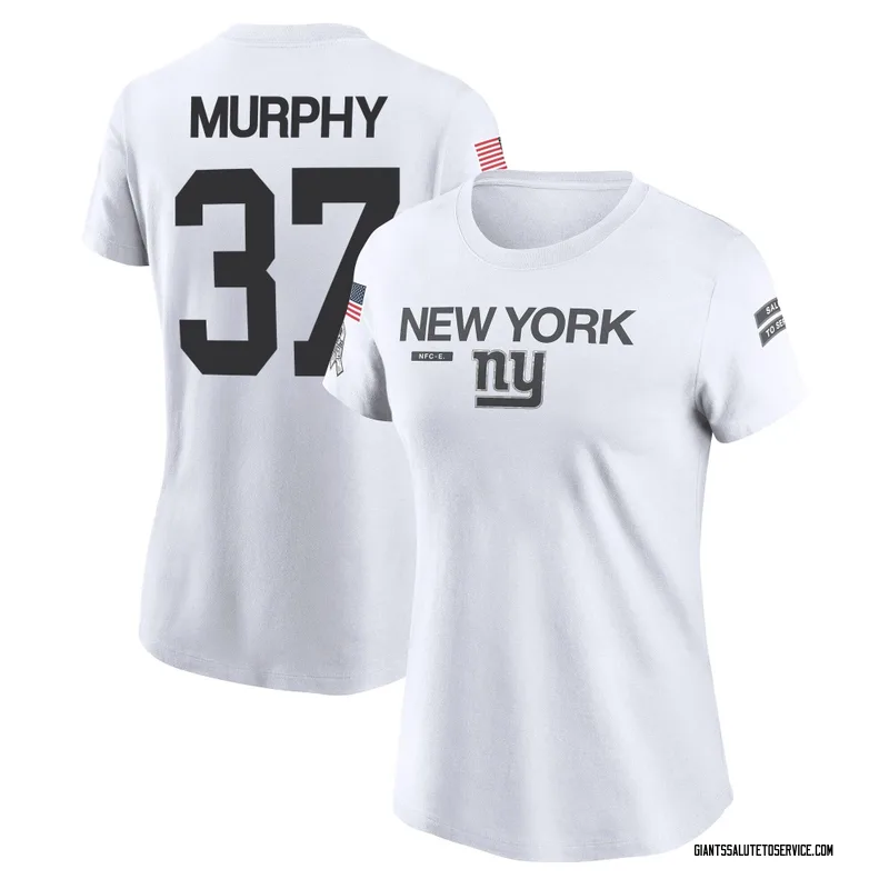 Women's Caleb Murphy New York Giants Legend White 2024 Salute to Service Performance T-Shirt