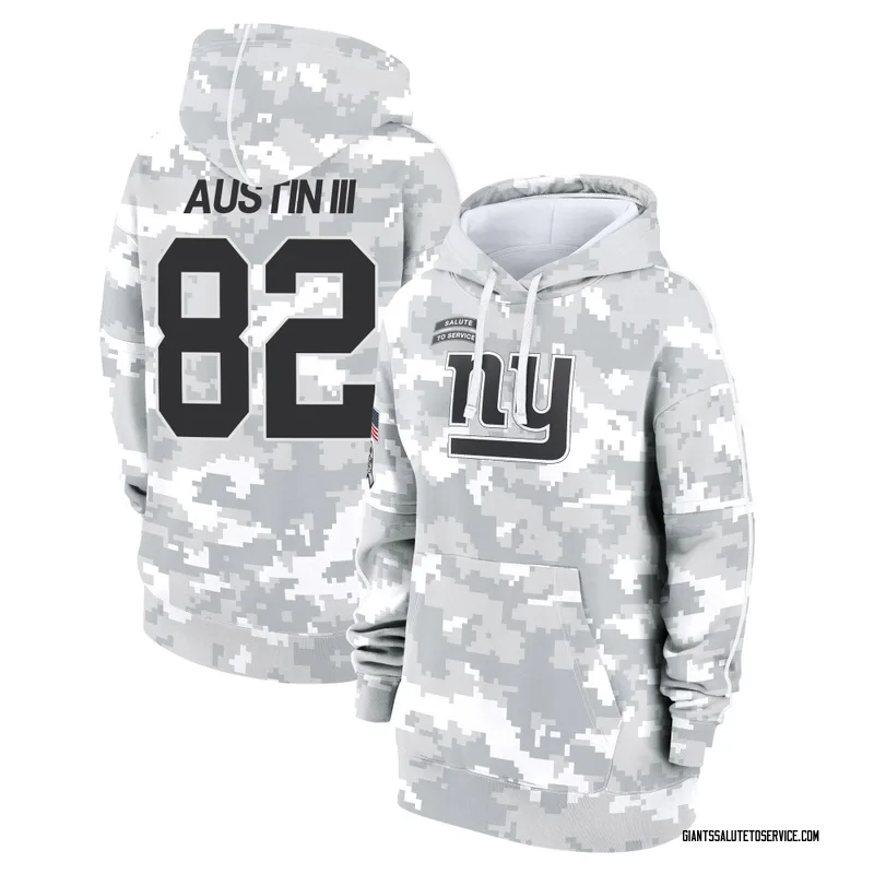 Women's Calvin Austin III New York Giants Camo Arctic 2024 Salute to Service Club Fleece Pullover Hoodie