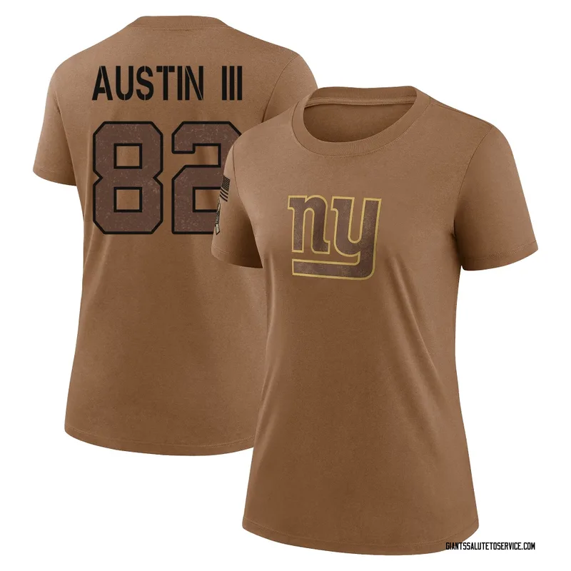 Women's Calvin Austin III New York Giants Legend Brown 2023 Salute To Service Performance T-Shirt