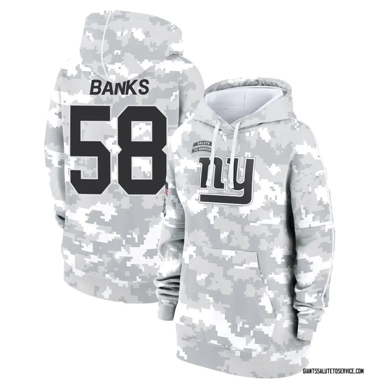 Women's Carl Banks New York Giants Camo Arctic 2024 Salute to Service Club Fleece Pullover Hoodie