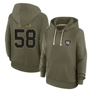 Women's Carl Banks New York Giants Olive 2025 Salute to Service Hoodie