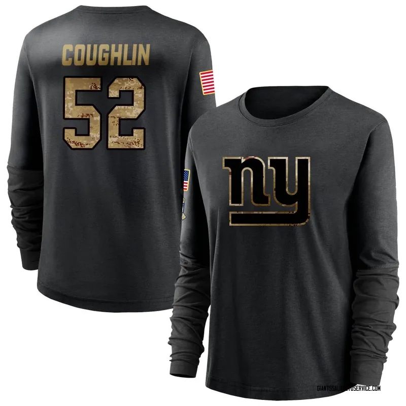 Women's Carter Coughlin New York Giants Black 2020 Salute To Service Sideline Performance Long Sleeve T-Shirt