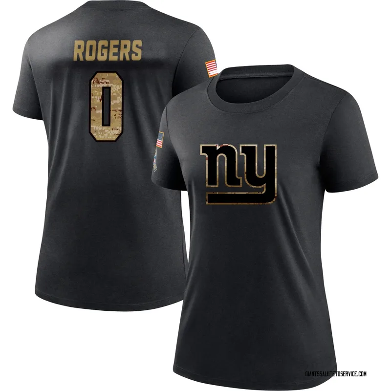 Women's Casey Rogers New York Giants Black 2020 Salute To Service Performance T-Shirt