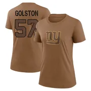 Women's Chauncey Golston New York Giants Legend Brown 2023 Salute To Service Performance T-Shirt