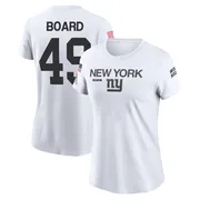 Women's Chris Board New York Giants Legend White 2024 Salute to Service Performance T-Shirt