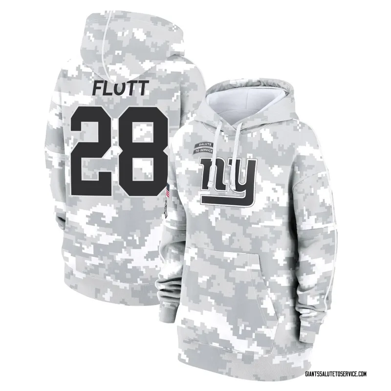 Women's Cor'Dale Flott New York Giants Camo Arctic 2024 Salute to Service Club Fleece Pullover Hoodie