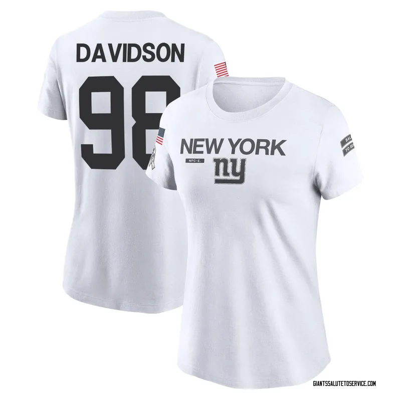 Women's D.J. Davidson New York Giants Legend White 2024 Salute to Service Performance T-Shirt