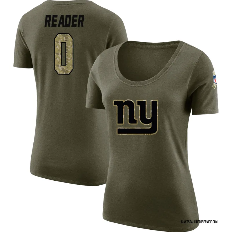 Women's DJ Reader New York Giants Legend Olive Salute to Service Scoop Neck T-Shirt