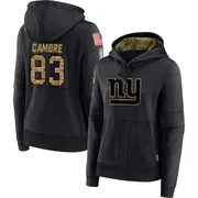 Women's Dalen Cambre New York Giants Black 2020 Salute to Service Sideline Performance Pullover Hoodie