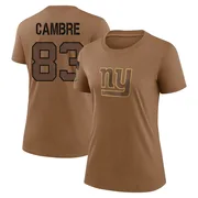 Women's Dalen Cambre New York Giants Legend Brown 2023 Salute To Service Performance T-Shirt