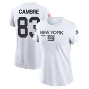 Women's Dalen Cambre New York Giants Legend White 2024 Salute to Service Performance T-Shirt