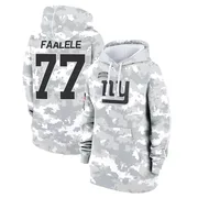 Women's Daniel Faalele New York Giants Camo Arctic 2024 Salute to Service Club Fleece Pullover Hoodie