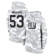 Women's Darius Muasau New York Giants Camo Arctic 2024 Salute to Service Club Fleece Pullover Hoodie