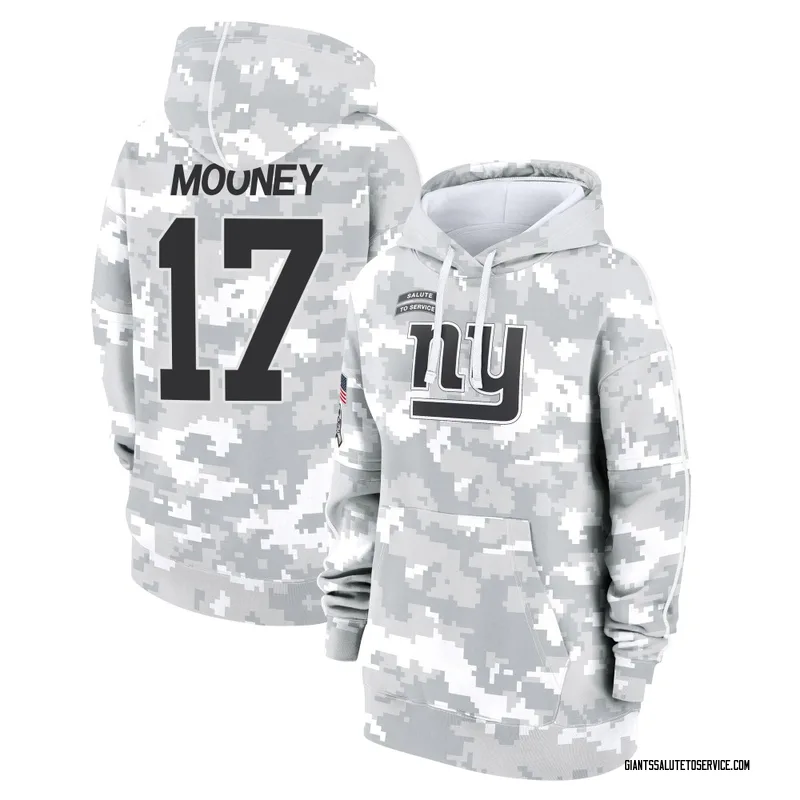 Women's Darnell Mooney New York Giants Camo Arctic 2024 Salute to Service Club Fleece Pullover Hoodie