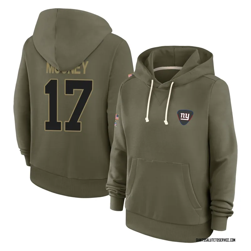 Women's Darnell Mooney New York Giants Olive 2025 Salute to Service Hoodie