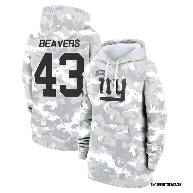 Women's Darrian Beavers New York Giants Camo Arctic 2024 Salute to Service Club Fleece Pullover Hoodie