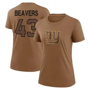 Women's Darrian Beavers New York Giants Legend Brown 2023 Salute To Service Performance T-Shirt