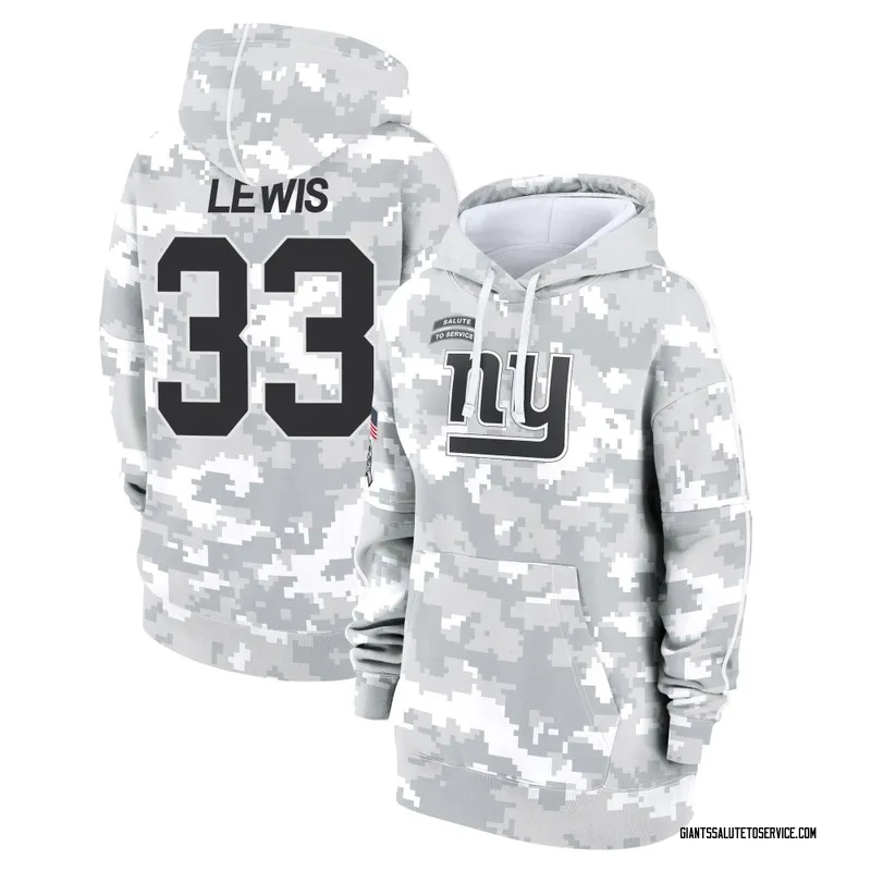 Women's Dion Lewis New York Giants Camo Arctic 2024 Salute to Service Club Fleece Pullover Hoodie