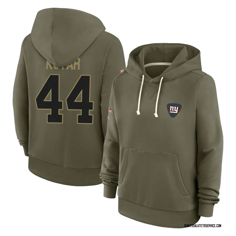 Women's Doug Kotar New York Giants Olive 2025 Salute to Service Hoodie