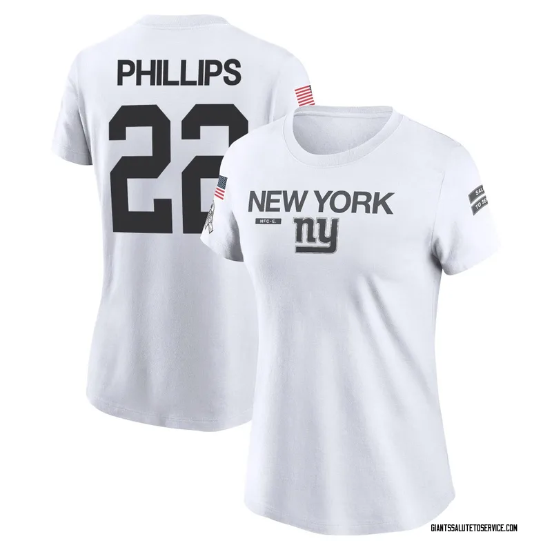 Women's Dru Phillips New York Giants Legend White 2024 Salute to Service Performance T-Shirt