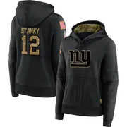 Women's Eddie Stanky New York Giants Black 2020 Salute to Service Sideline Performance Pullover Hoodie